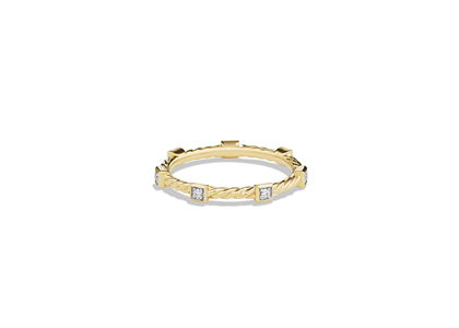 Gold Plated CZ Studded Ladies Ring